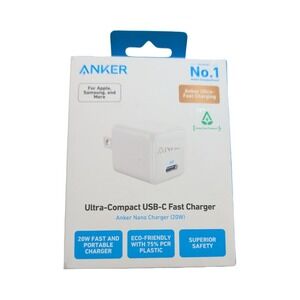 C7-OX Anker 20W PD Nano USB-C Fast Charge Wall Charger - White